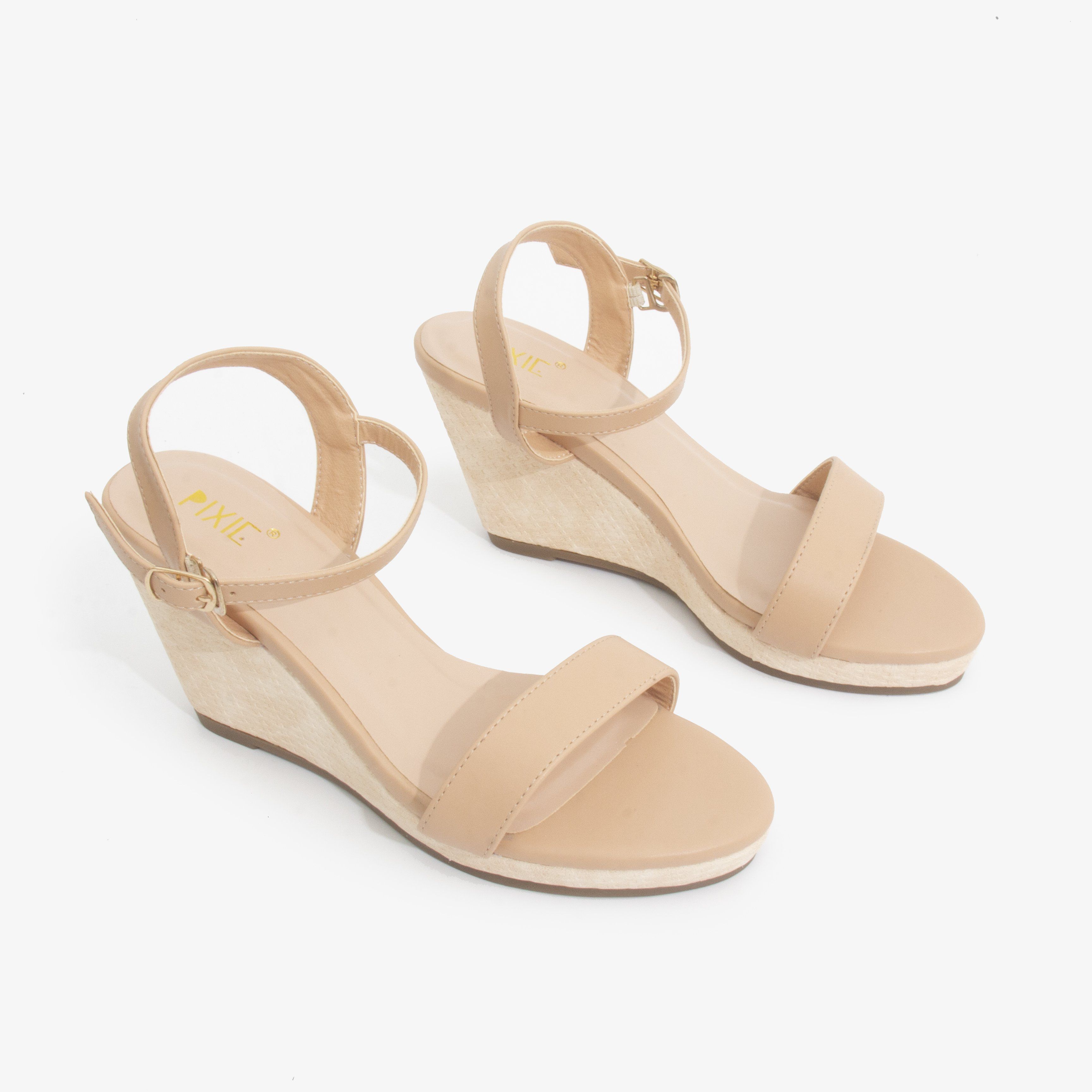 Giày Sandal Đế Xuồng 7cm Quai Ngang X861