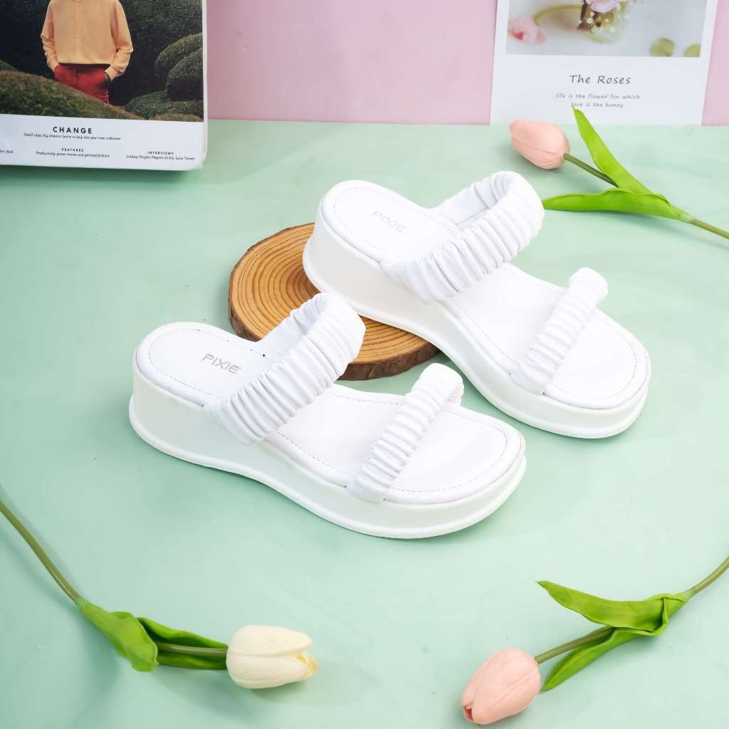 Dép Đế Xuồng 5cm Hai Quai Béo Nhún H317