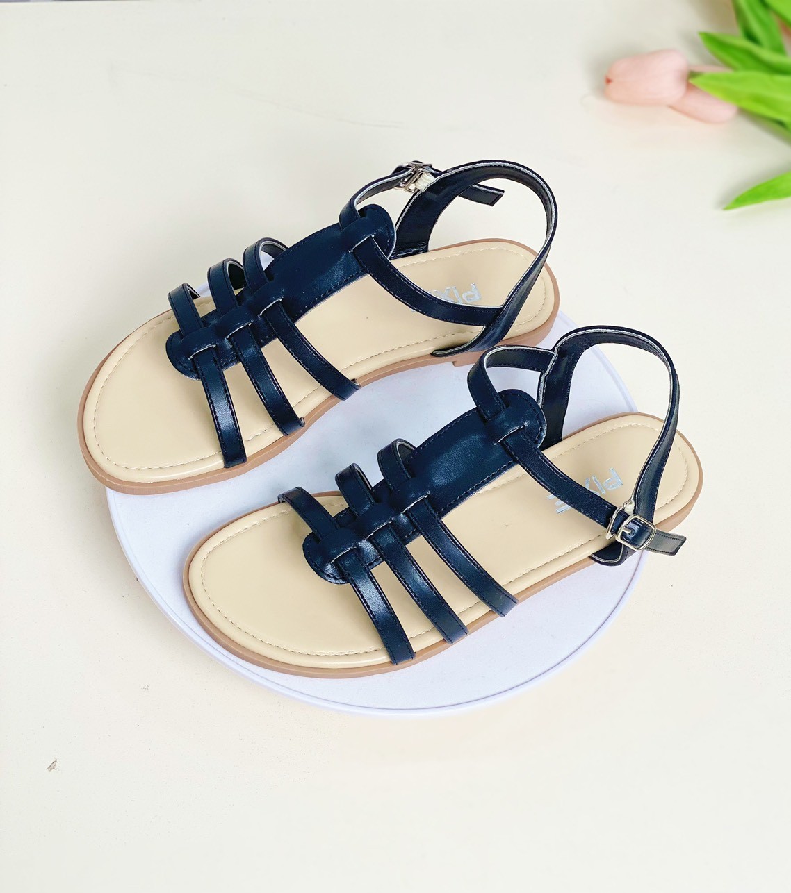 Giày Sandal Bệt Quai Đan Quai Cài Hở Hậu H326