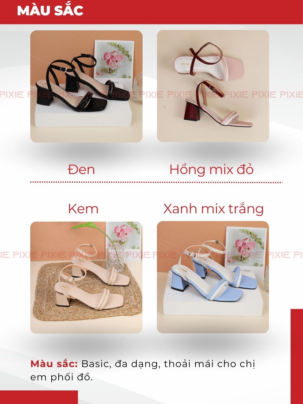 Giày Sandal Cao Gót 5cm Quai Chần Chỉ H295