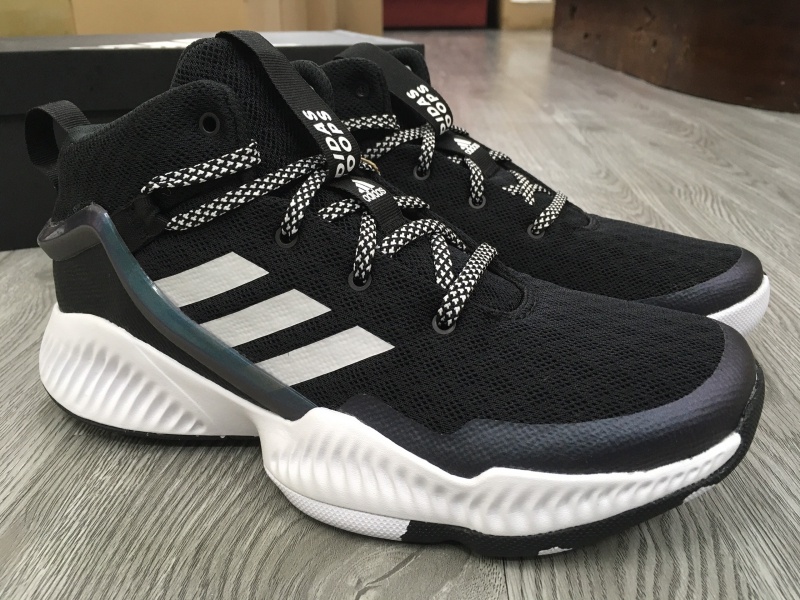 Giày bóng rổ chính hãng Adidas Lockdown J 'Black/White' FZ1696