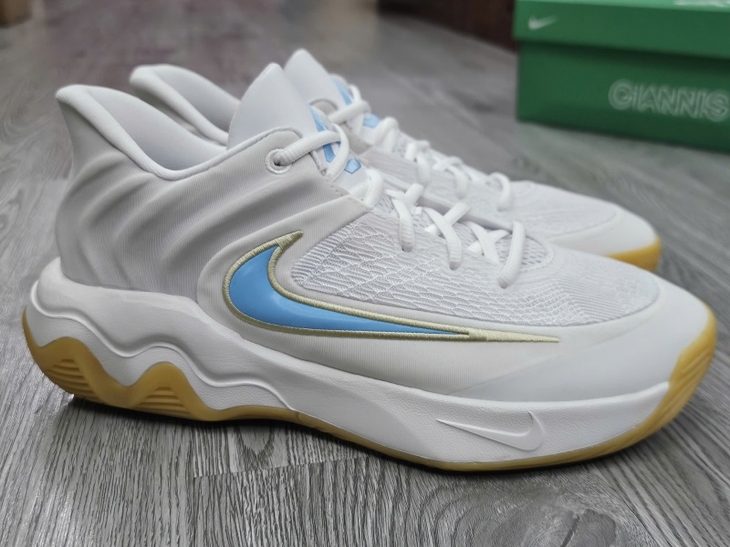 Giày bóng rổ chính hãng Nike Giannis Immortality 4 'White Aquarius Blue' FQ3680-101/FQ3681-101/ Giannis Antetokounmpo
