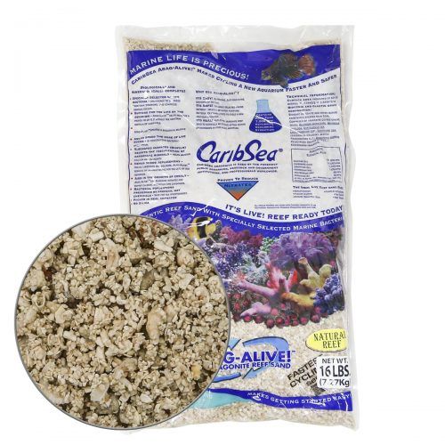 Cát nền cho hồ cá cảnh CaribSea Arag-Alive Natural Reef 7.82kg hàng Mỹ