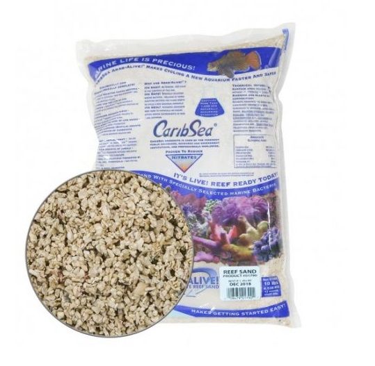 Cát nền cho hồ cá cảnh CaribSea Arag-Alive Grade Reef 9kg hàng Mỹ