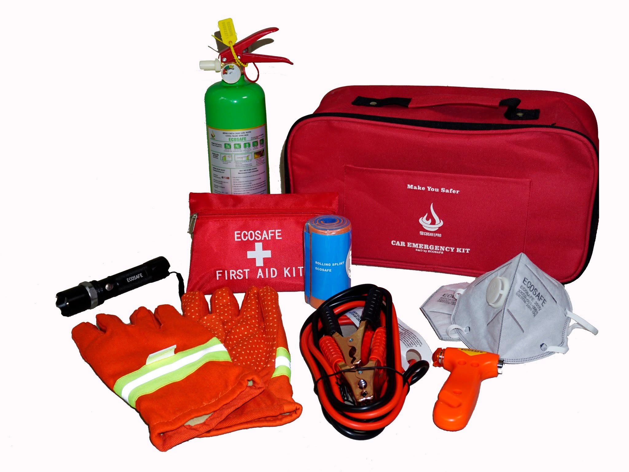 Bộ dụng cụ cứu hộ, y tế Ecosafe Pro Car Emergency Kit - bộ nhỏ dùng trong gia đình và xe du lịch