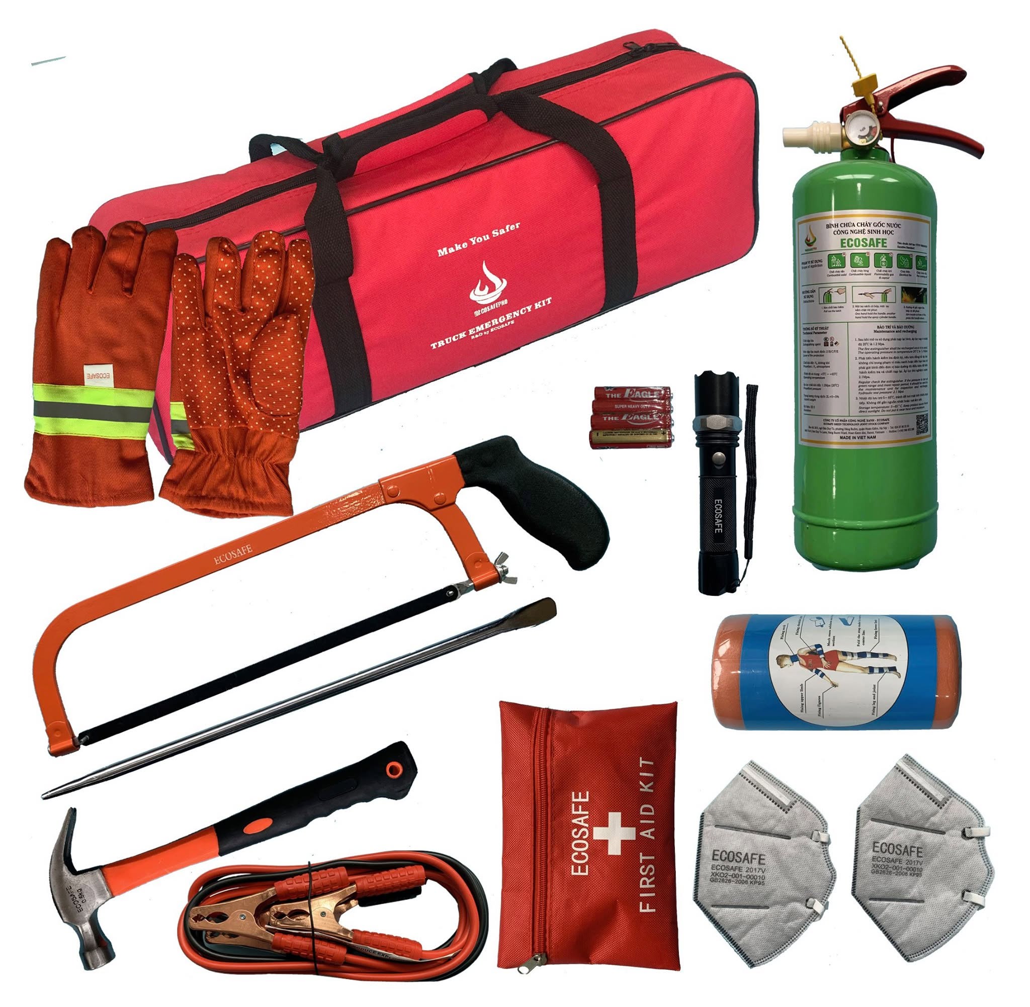Bộ dụng cụ cứu hộ, y tế Ecosafe Pro Truck Emergency Kit - bộ lớn dùng trong nhà xưởng và xe tải