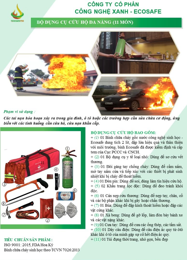 Bộ dụng cụ cứu hộ, y tế Ecosafe Pro Truck Emergency Kit - bộ lớn dùng trong nhà xưởng và xe tải