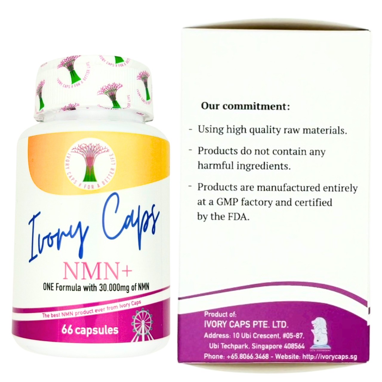 Ivory Caps NMN+ 30.000mg nâng cao sức khoẻ, đảo ngược lão hoá 66 viên