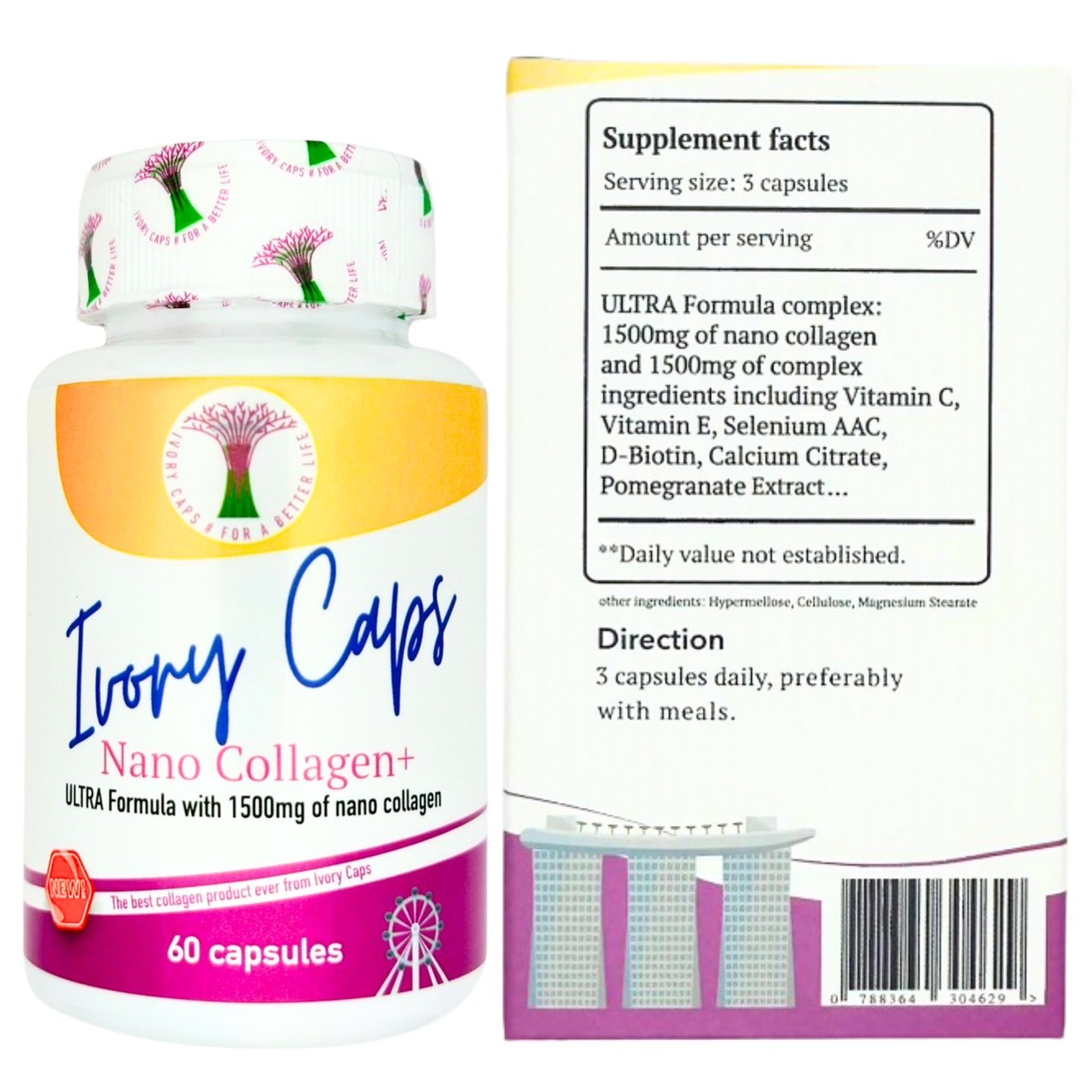 Ivory Caps Nano Collagen+ 1500mg phiên bản mới