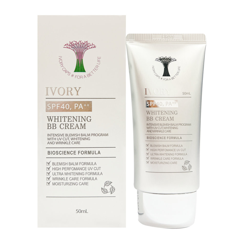 Kem nền chống nắng, dưỡng và trắng da Ivory Whitening BB Cream