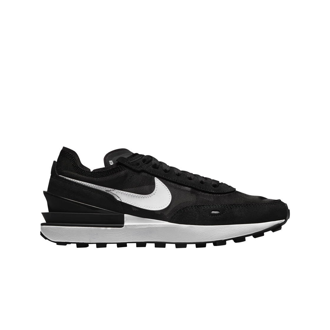(W) Nike Waffle One Black White