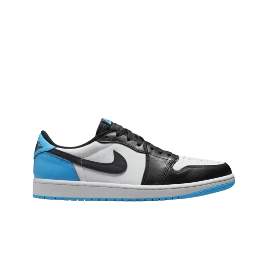 Jordan 1 Retro Low OG Black and Dark Powder Blue