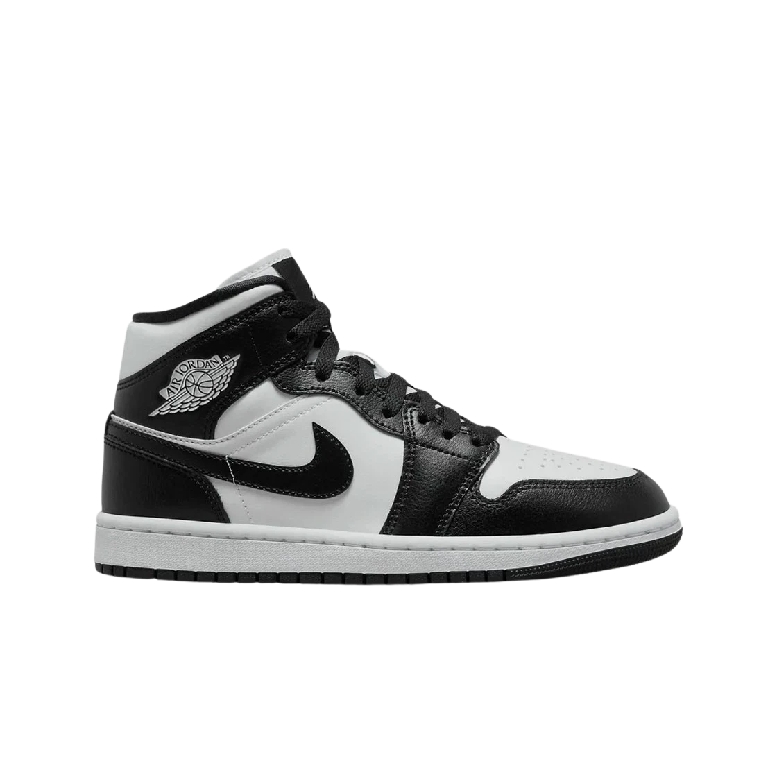(W) Jordan 1 Mid White Black