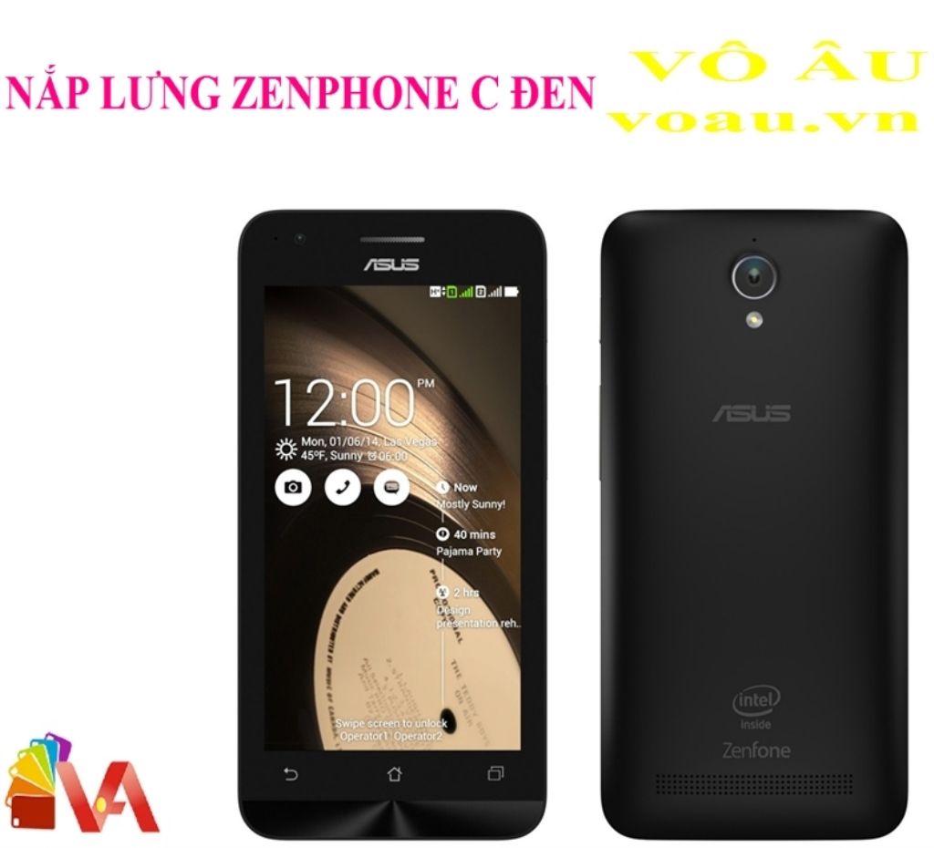 NẮP LƯNG ZENPHONE C MÀU ĐEN