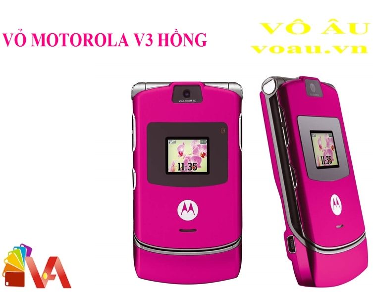 VỎ MOTOROLA V3 MÀU HỒNG KHÔNG PHÍM