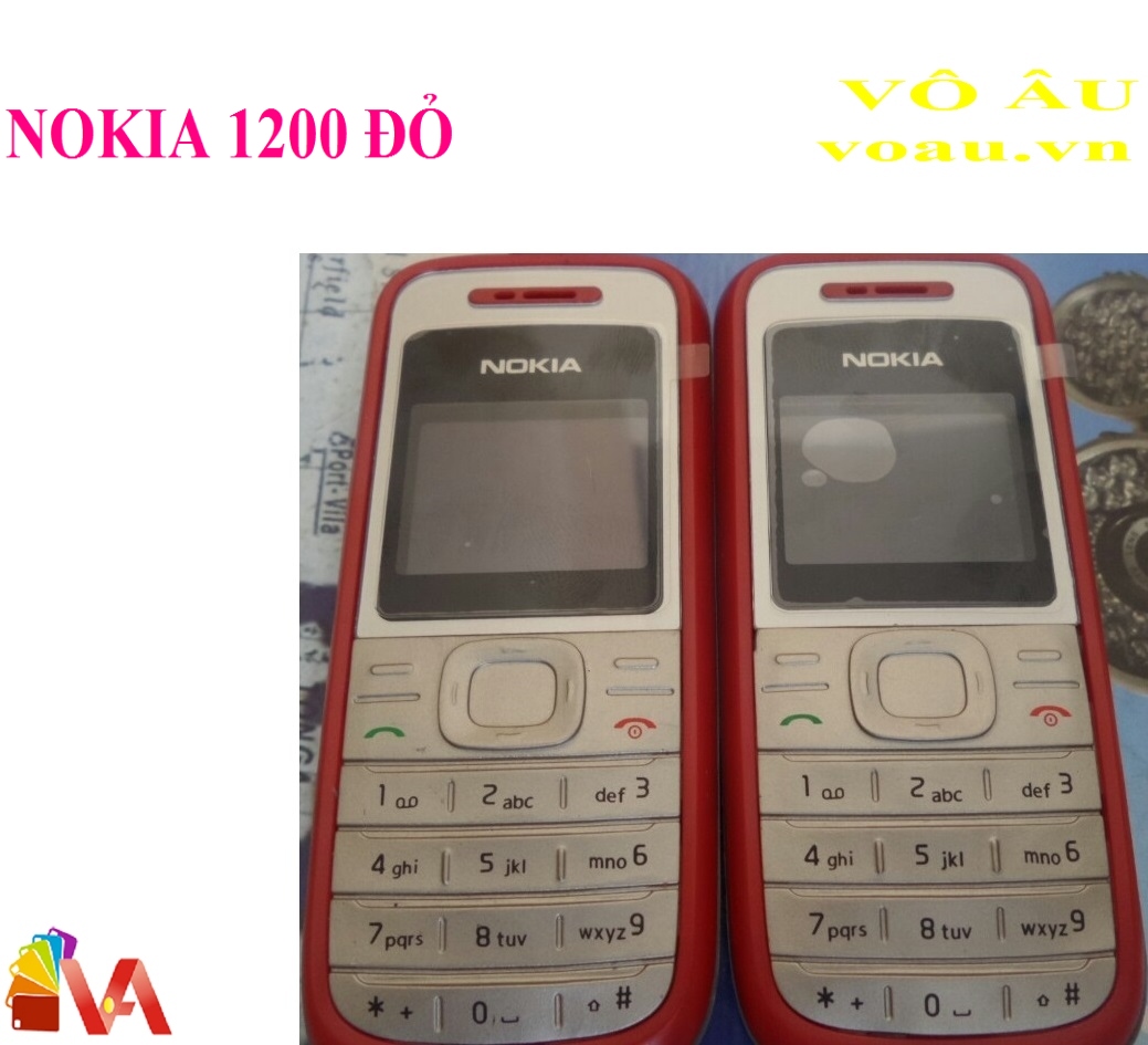 NOKIA 1200 MÀU ĐỎ CHÍNH HÃNG ĐẦY ĐỦ PIN SẠC