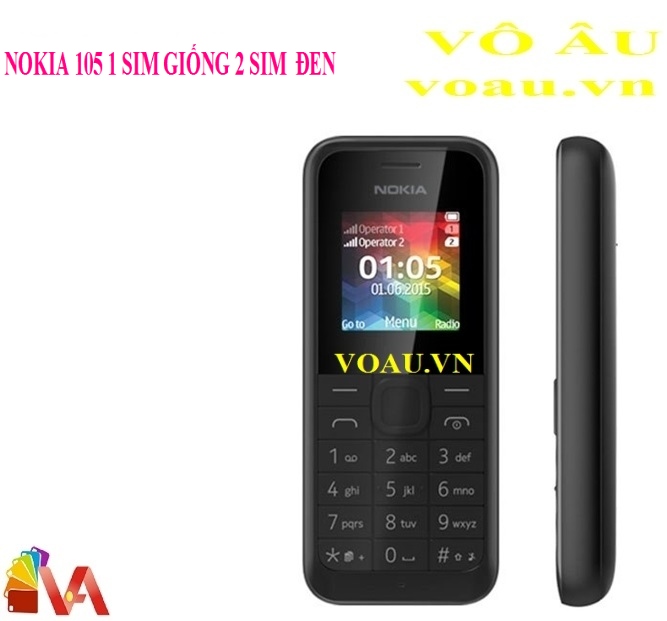 NOKIA 105 1 SIM GIỐNG 2 SIM MÀU ĐEN