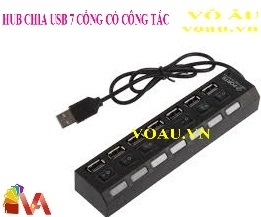 HUB CHIA 7 CỔNG USB CÓ CÔNG TẤC