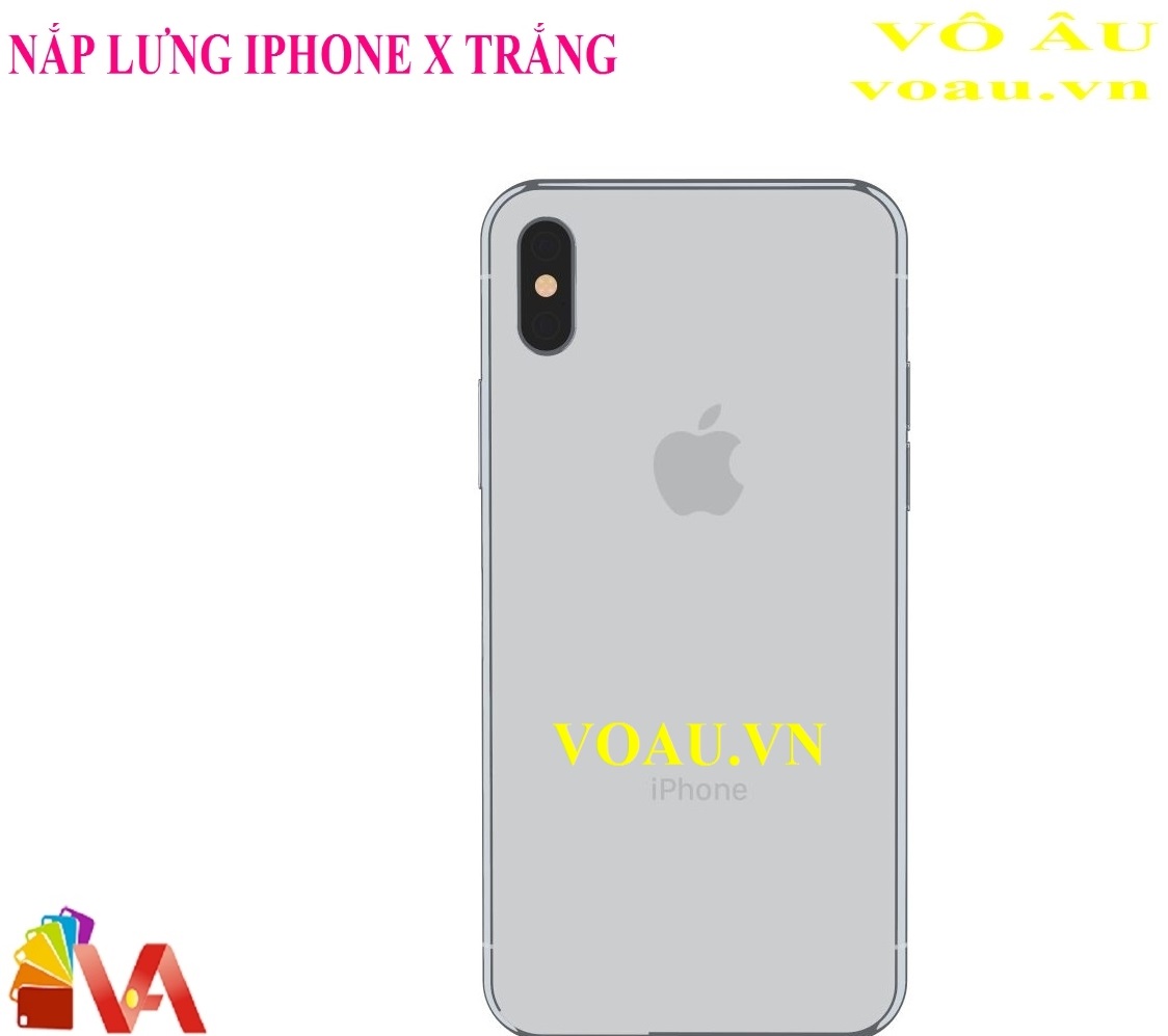 NẮP LƯNG ĐẬY PIN IPHONE X MÀU TRẮNG