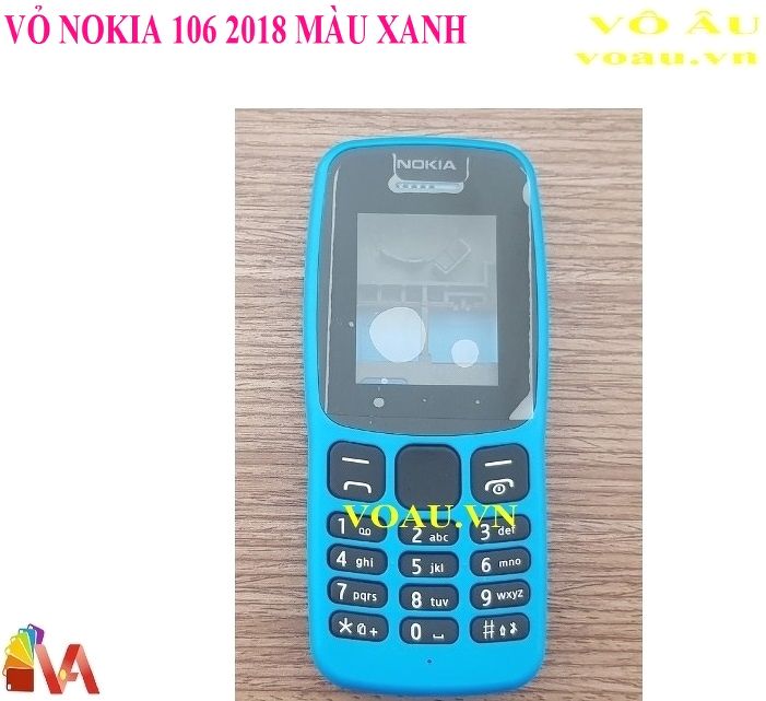 VỎ NOKIA 106 2018 MÀU XANH