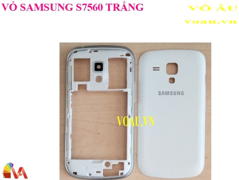 BỘ VỎ FULL SƯỜN SAMSUNG S7560 MÀU TRẮNG