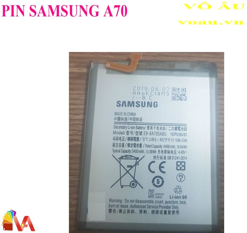 PIN SAMSUNG EB-BA705ABU A70 ZIN MÁY