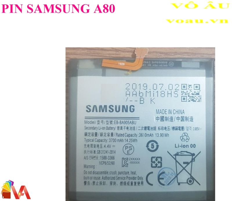 PIN SAMSUNG EB-BA905ABU A80 ZIN MÁY