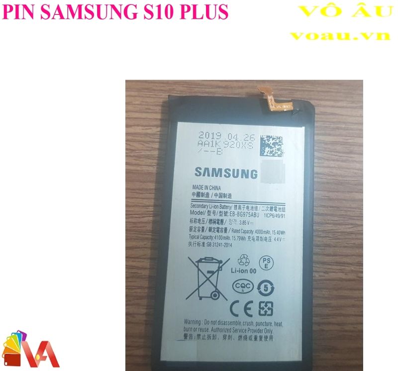 PIN SAMSUNG S10 PLUS EB-BA975ABU