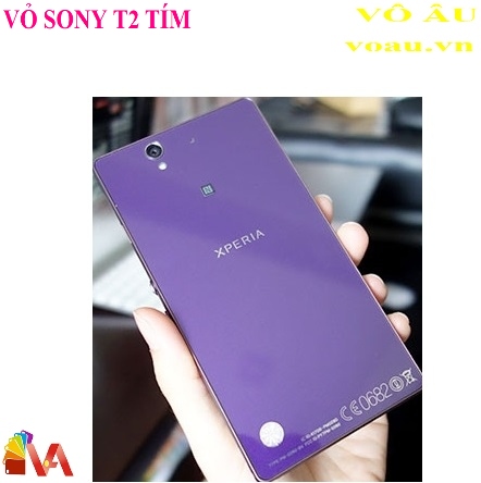 BỘ VỎ SONY T2 MÀU TÍM CÓ NÚT