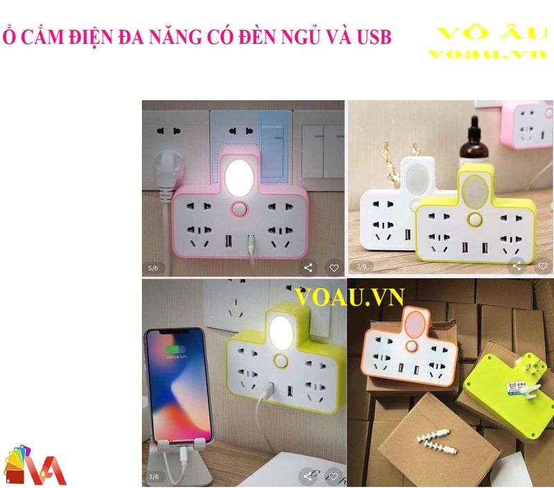 Ổ CẮM ĐIỆN ĐA NĂNG CÓ ĐÈN NGỦ VÀ USB