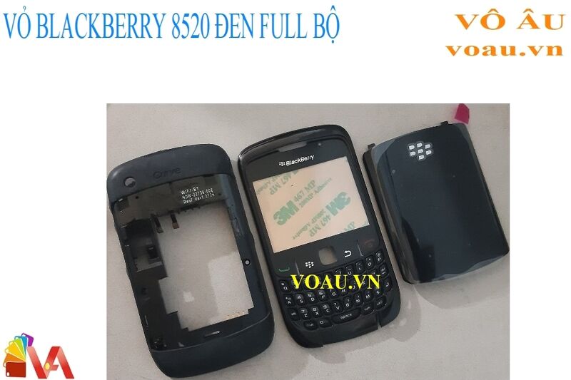 VỎ BLACKBERRY 8520 MÀU ĐEN FULL BỘ