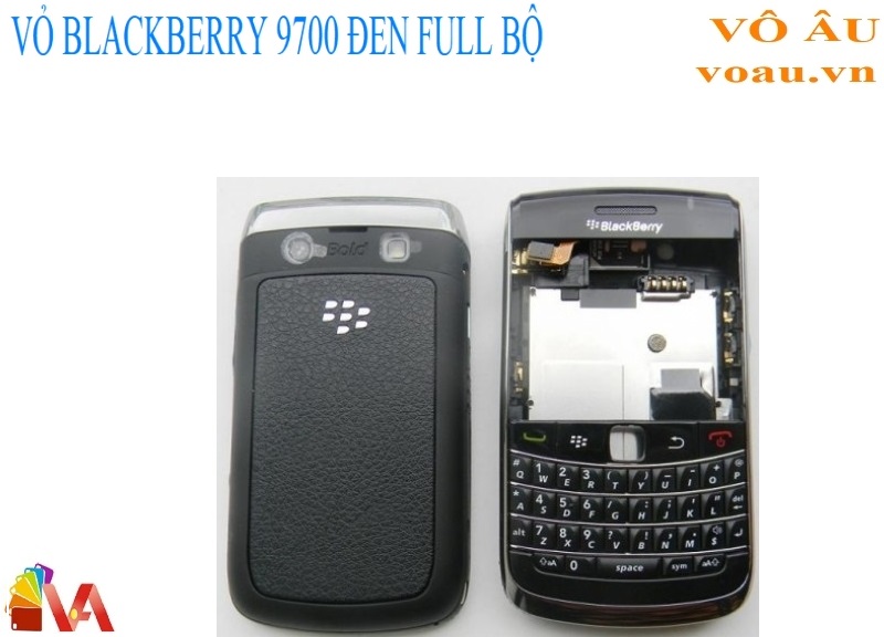 VỎ BLACKBERRY 9700 MÀU ĐEN FULL BỘ