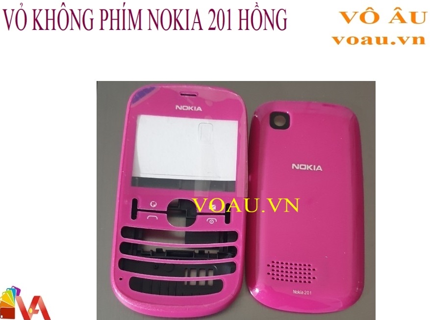 VỎ KHÔNG PHÍM NOKIA 201 MÀU HỒNG