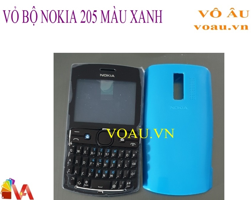 VỎ BỘ NOKIA 205 MÀU XANH