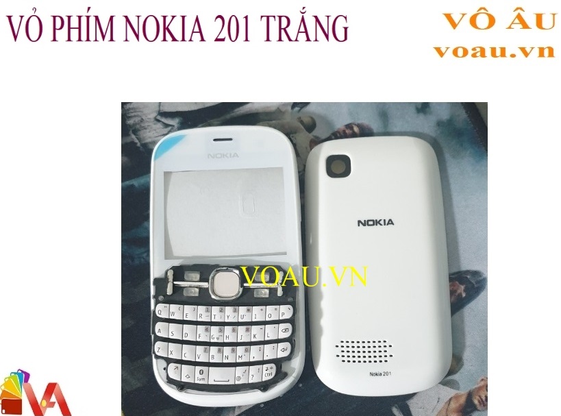 VỎ PHÍM NOKIA 201 MÀU TRẮNG