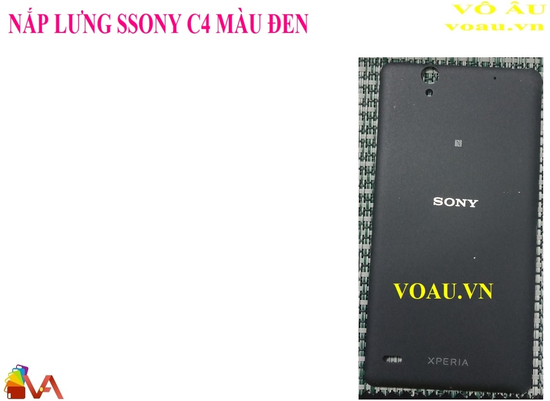 NẮP LƯNG SONY C4 MÀU ĐEN