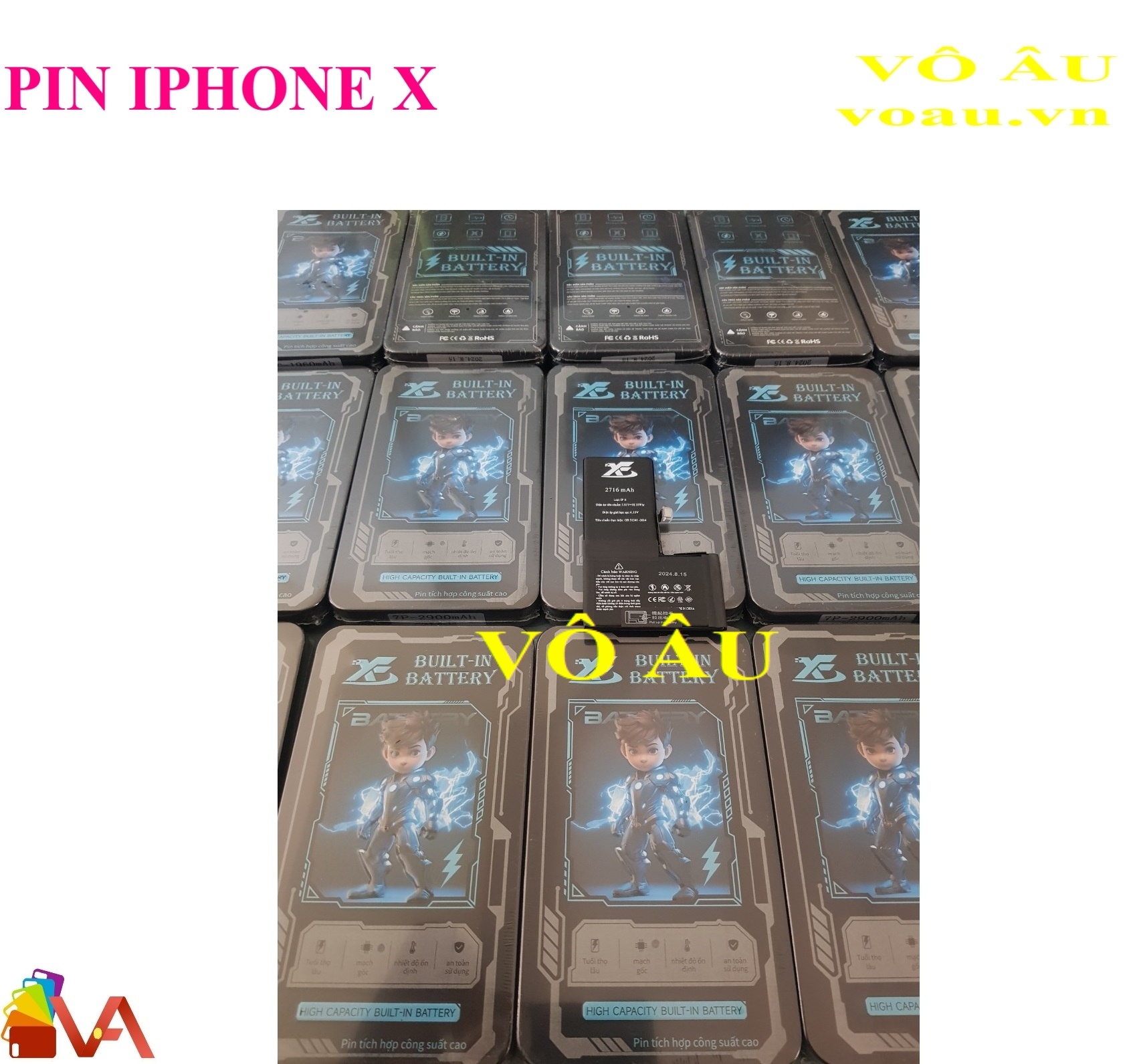 PIN IPHONE X ZIN DUNG LƯỢNG CHUẨN HỘP SẮT