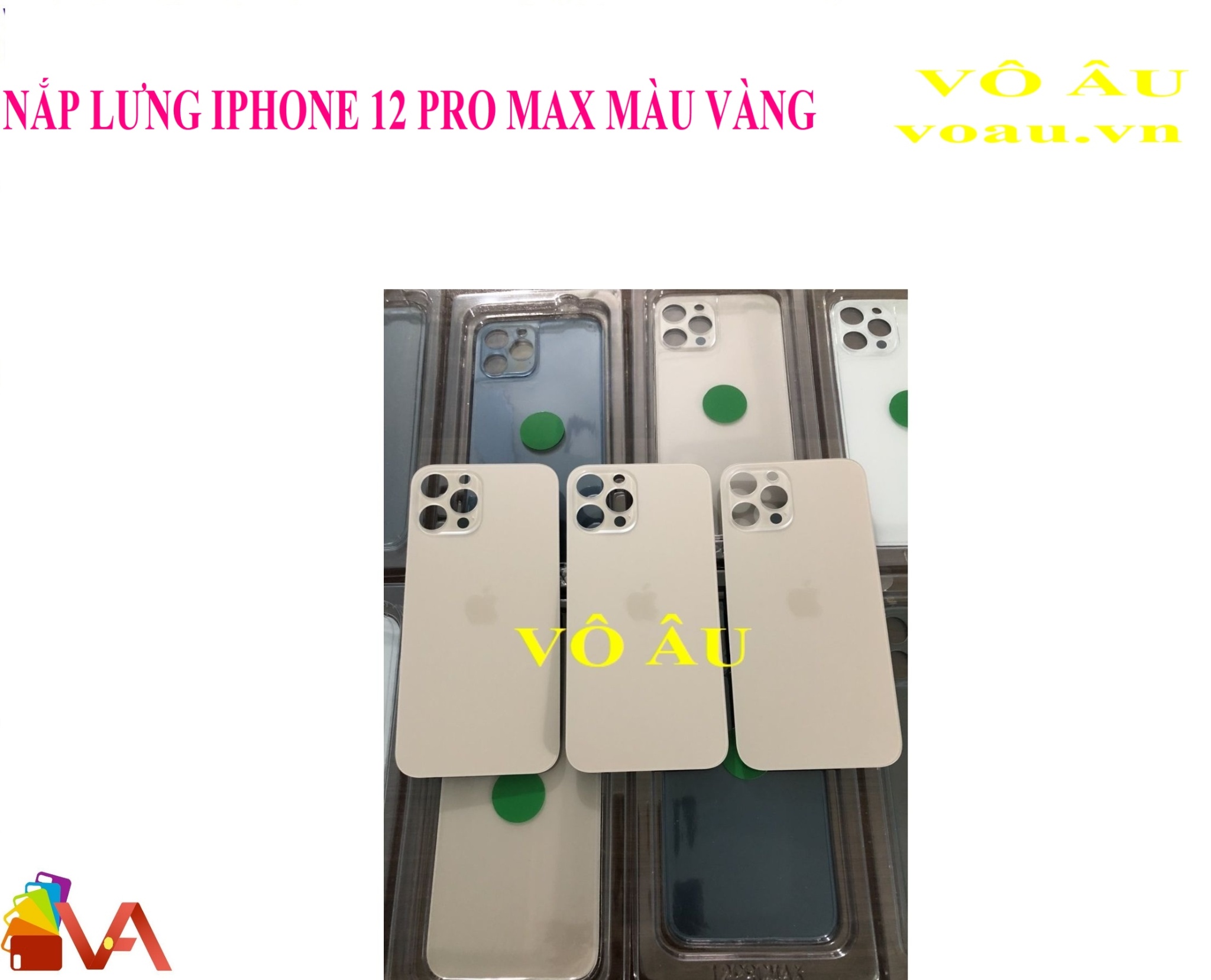 NẮP LƯNG IPHONE 12 PRO MAX MÀU VÀNG