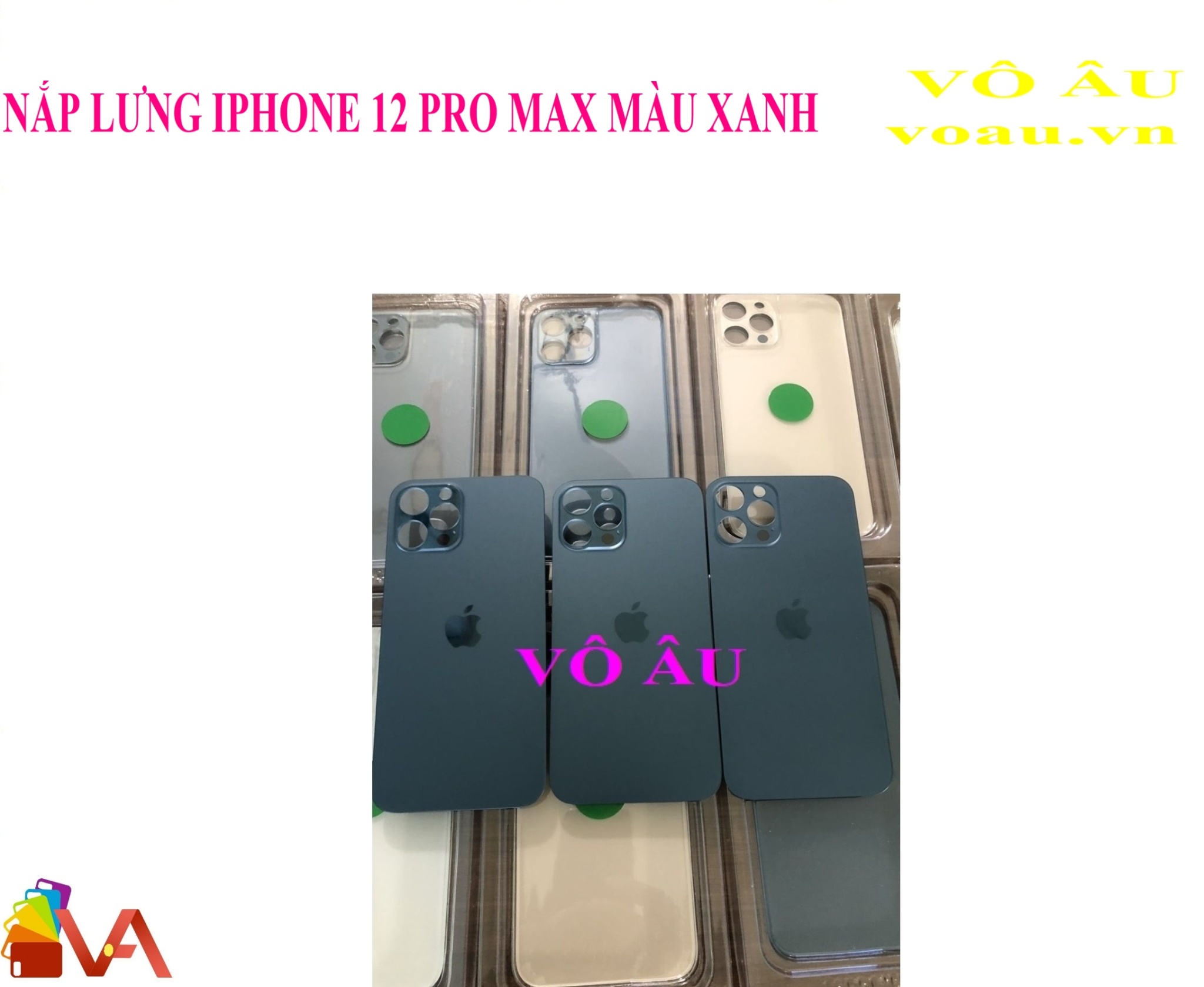 NẮP LƯNG IPHONE 12 PRO MAX MÀU XANH