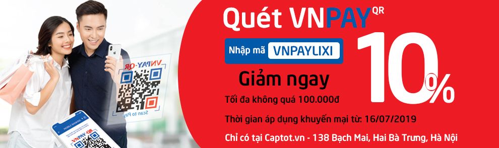 GIẢM TỚI 10% KHI THANH TOÁN BẰNG VNPAY-QR