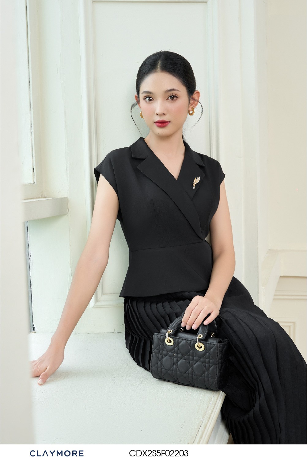 Đầm tay chờm váy xếp ly