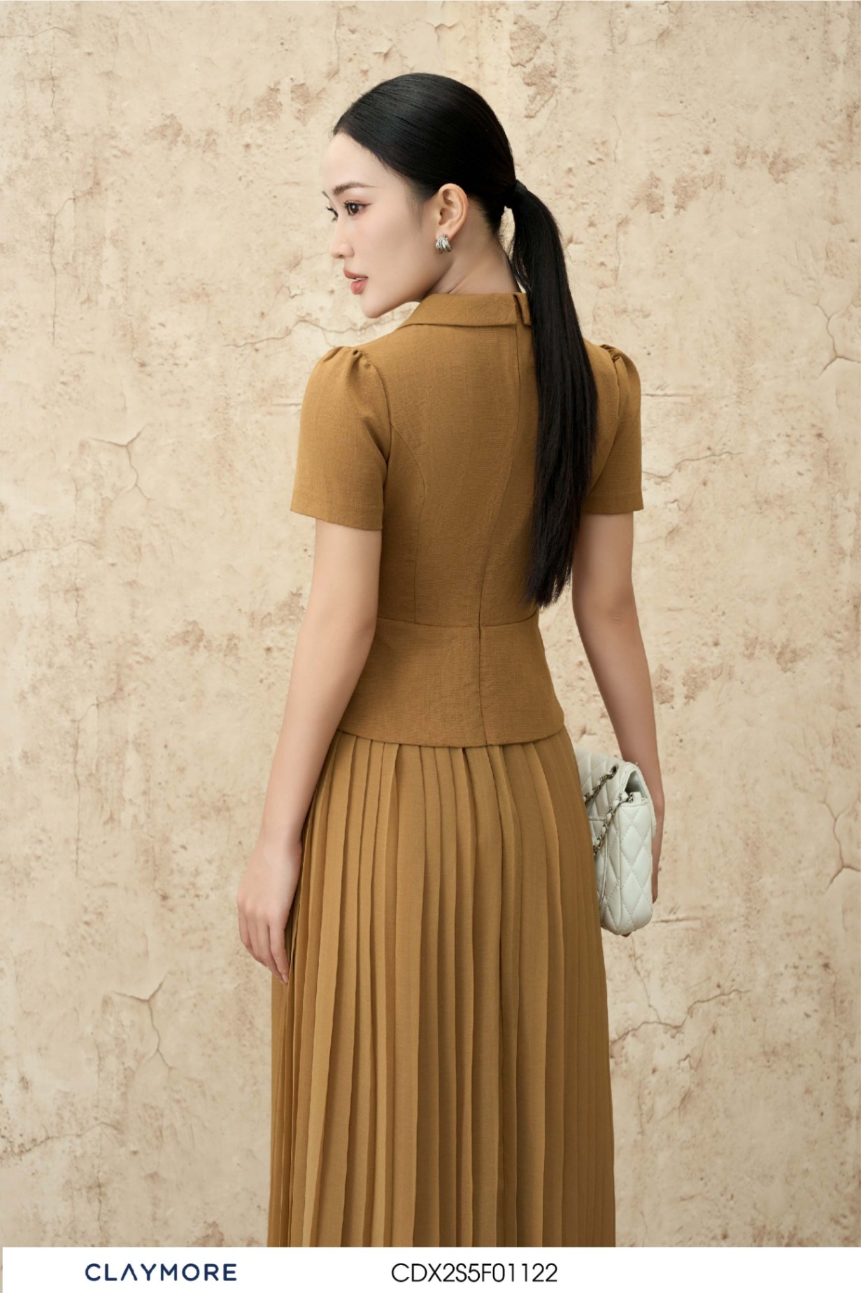 Đầm peplum dập ly