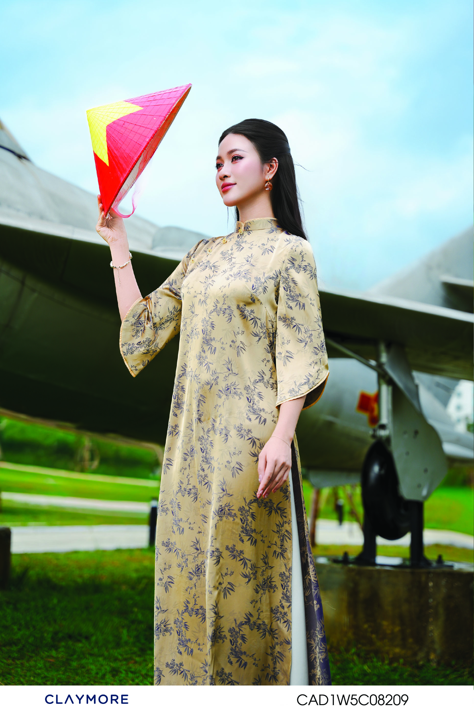 Áo dài cổ tàu tay lỡ