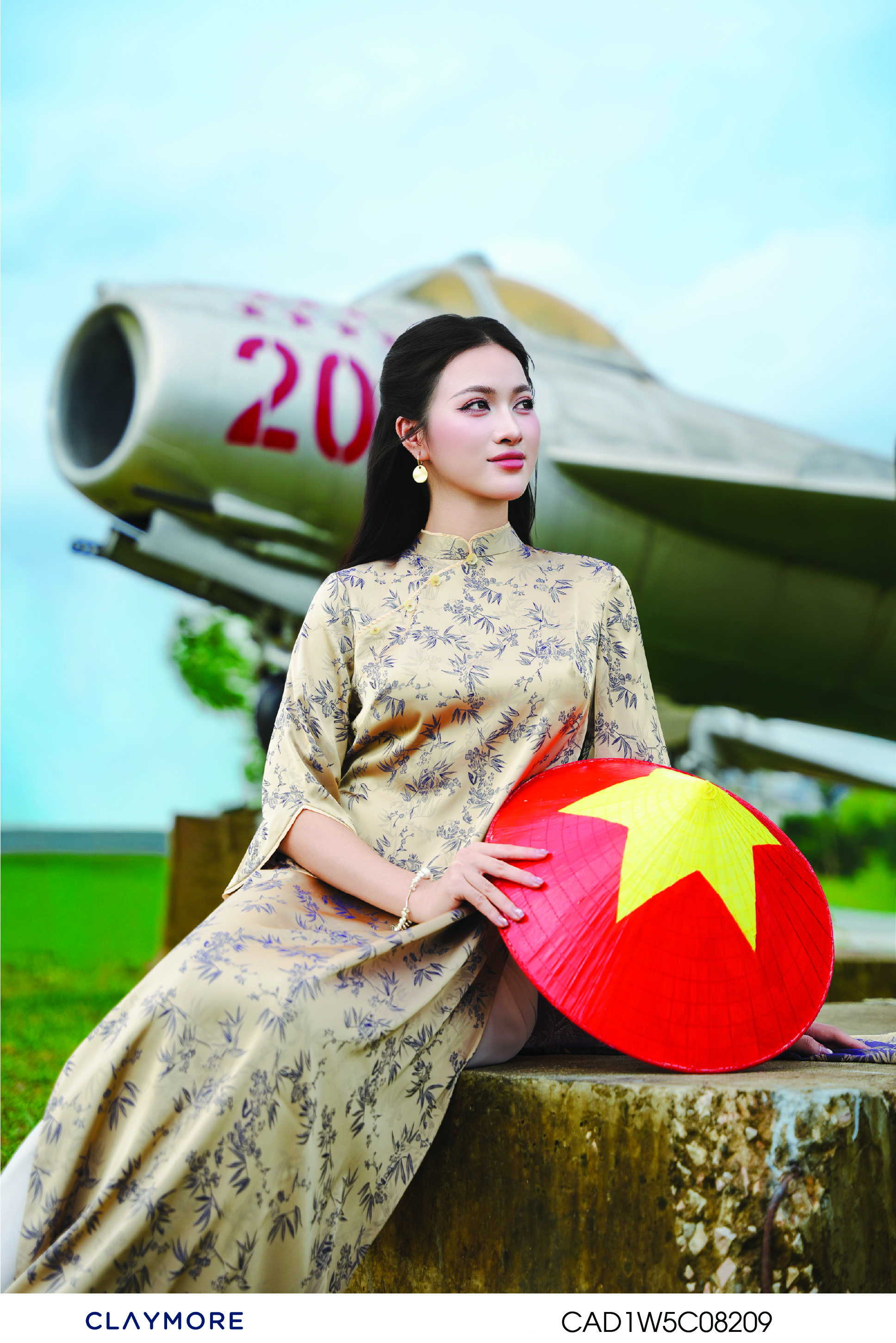 Áo dài cổ tàu tay lỡ