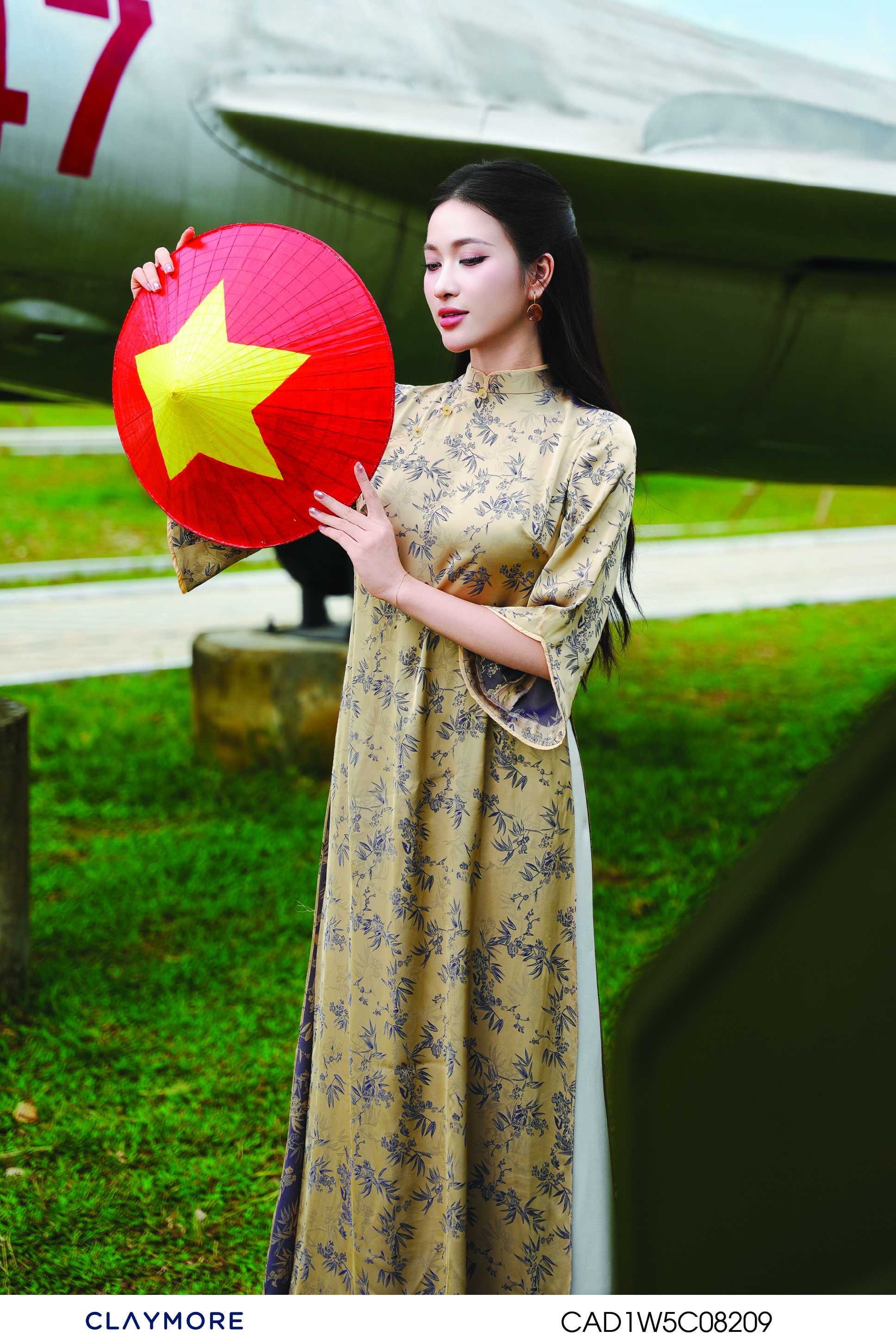 Áo dài cổ tàu tay lỡ