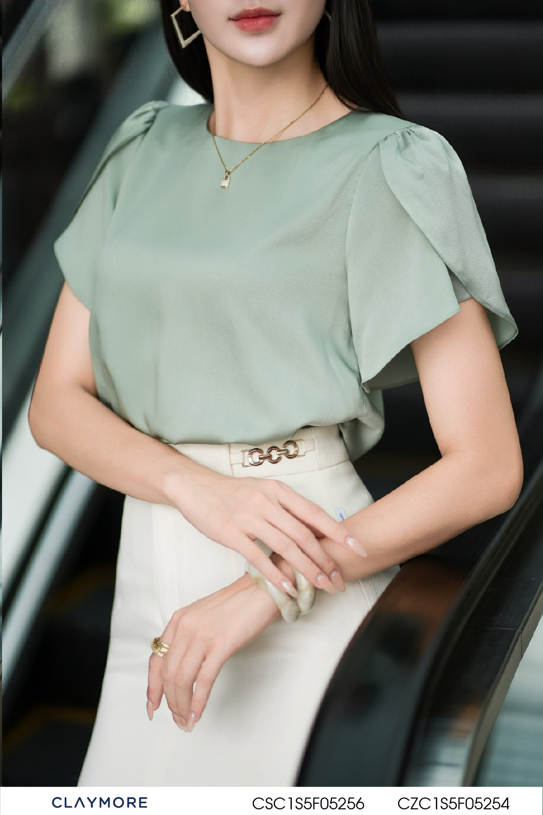 Áo lụa cổ tròn