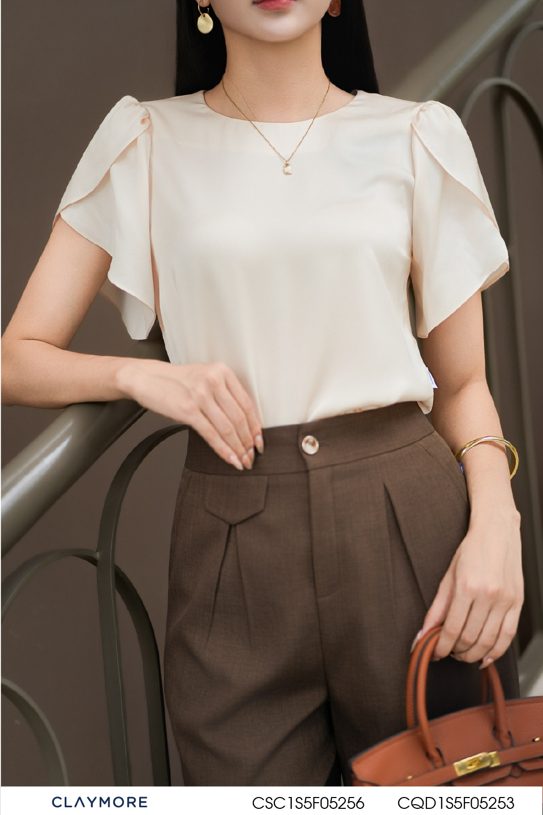 Áo lụa cổ tròn