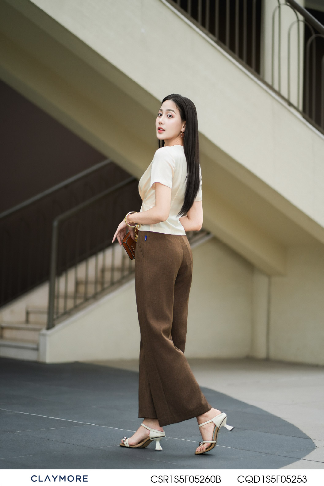 Áo lụa xoắn eo