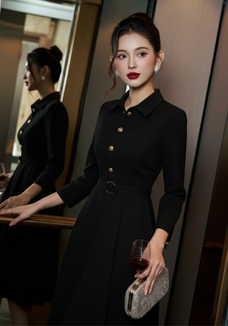 Đầm can eo