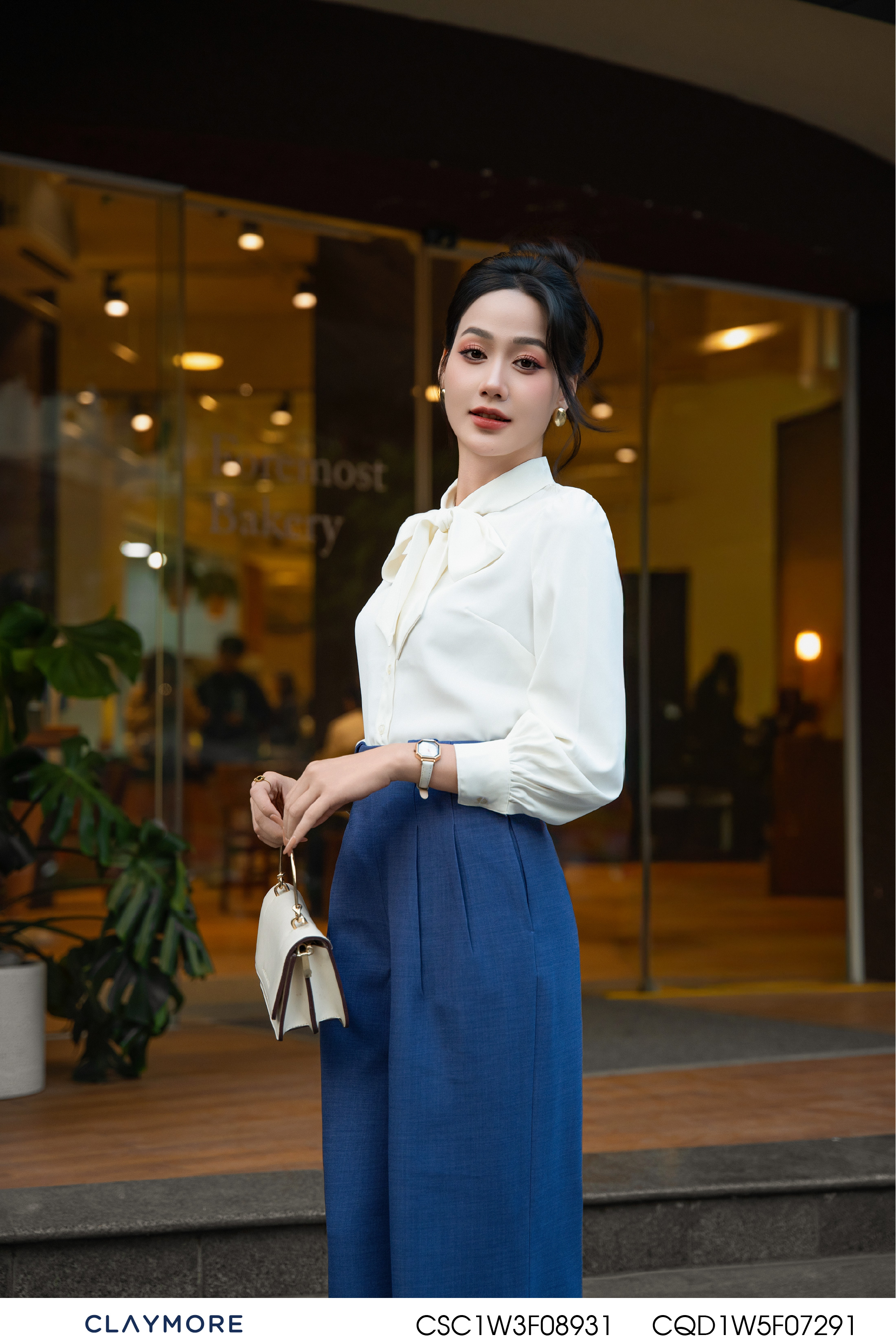 Sơ mi cổ thắt nơ
